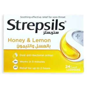 Sore Throat Lozenges Honey Lemon 24